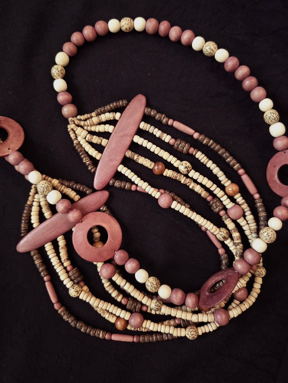 Beaded Statement Belt in Earth Tones